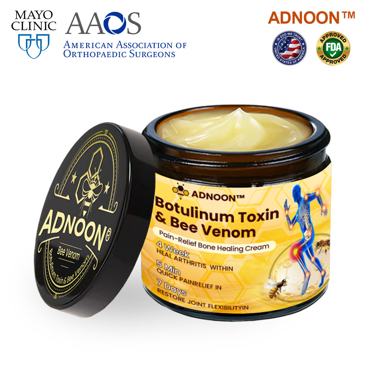 ADNOON® Botulinum Toxin &amp; Bee Venom Pain-Relief Bone Healing Cream