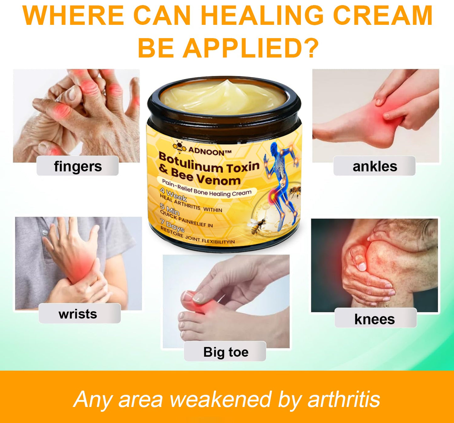 ADNOON® Botulinum Toxin &amp; Bee Venom Pain-Relief Bone Healing Cream